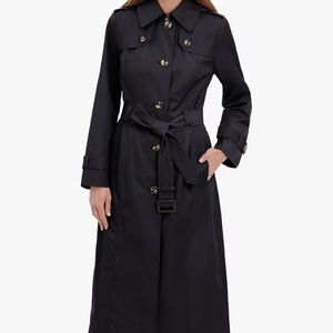 NWT Large London Fog Classic Black Trench Coat